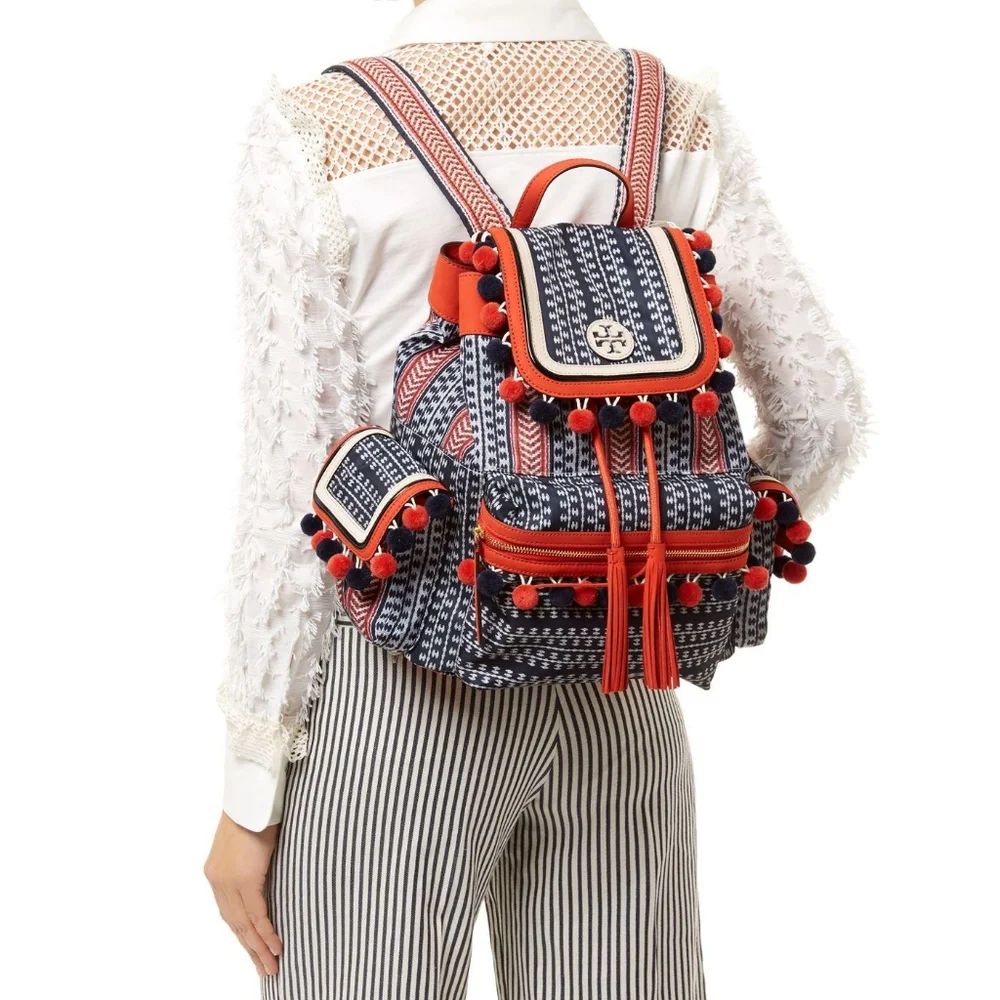 Tory Burch Pom Pom Scout Backpack - Picture 1 of 15